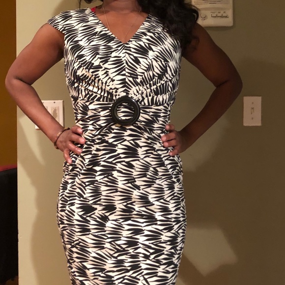 David Meister Black & White Dress - Picture 2 of 7